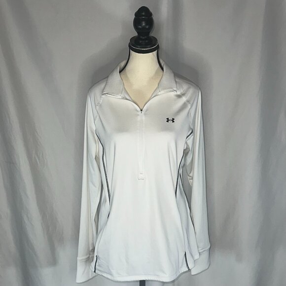 Under Armour - Women's Size XL Heatgear 1/4 Zip Fitted Pockets Long Sleeve - Picture 3 of 12